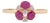 14k Gold Natural Ruby Diamond Floral Cluster Proposal Ring Size 4 For Sale