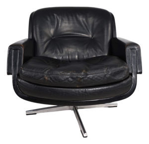 Leather Lounge Chair from Eugen Schmidt, 1960s