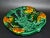 Dark Green Vallauris France Glazed Woven Ceramic Basket Dark Green Fall Motif Pottery 70 For Sale - Image 8 of 12