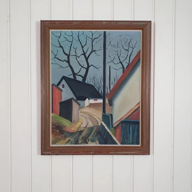 Berg, Houses, 1963, Oil on Canvas For Sale - Image 11 of 18