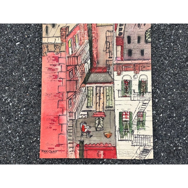 Mid 20th C. Original on Paper - Rooftop Artists - 51 St E. Craft Students League For Sale - Image 9 of 9