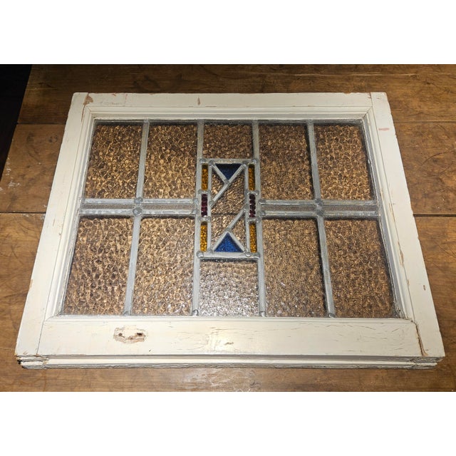 Antique New Orleans French Quater Stain Glass Window For Sale In Charlotte - Image 6 of 17