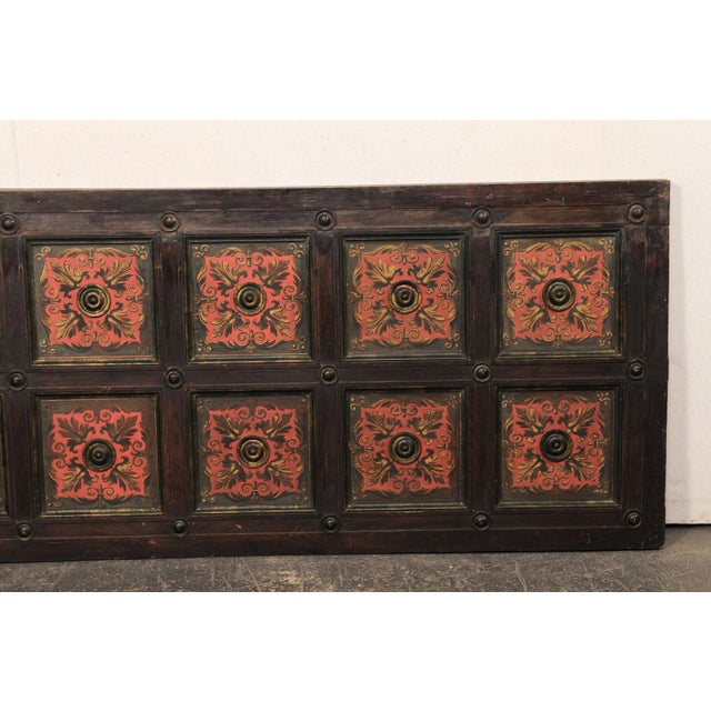 Early 20th Century Italian 6.5 Ft Long Paneled Wall Plaque For Sale - Image 12 of 12