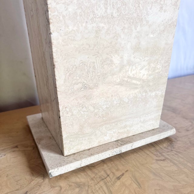 Stone Vintage Travertine Table Lamp For Sale - Image 7 of 9