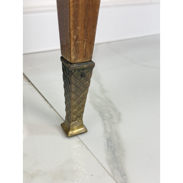 Mid-Century Nightstands with Marble Tops and Brass Details, 1950s, Set of 2 For Sale - Image 10 of 18