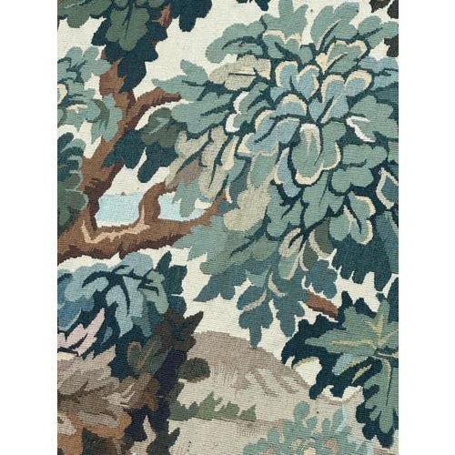 Mid-Century Handwoven Aubusson The Man Near the River Tapestry, 1970s For Sale - Image 12 of 18