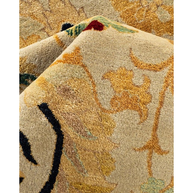 Textile Mogul, One-of-a-Kind Hand-Knotted Area Rug in Ivory, 9' 0" x 11' 10" For Sale - Image 7 of 8