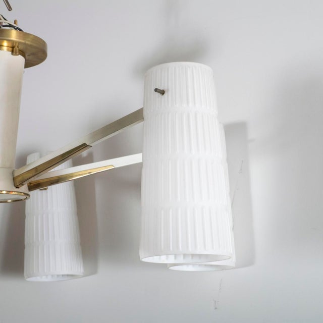 Sunburst chandelier in the style of Stilnovo For Sale - Image 10 of 10