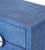 Spritely Home Accent Furniture Amelle 24 in. W Rectangular Raffia 2 Drawer Nightstand with Lower Open Shelf, Blue Raffia For Sale - Image 4 of 6