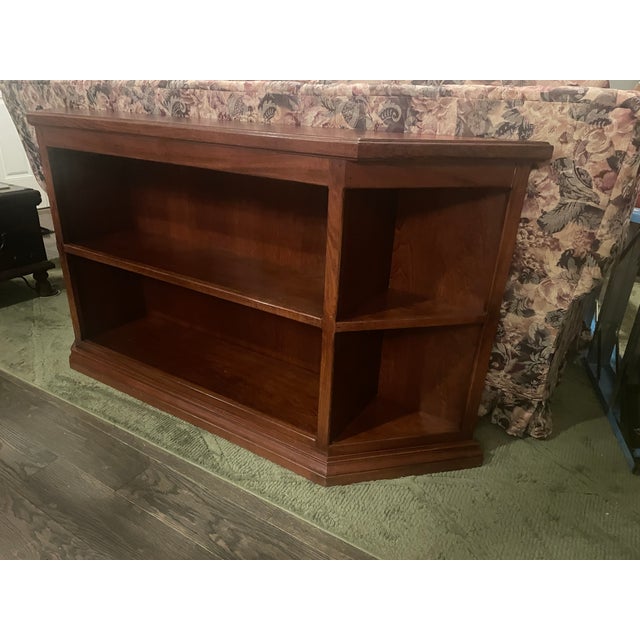 1990s 1990s Handcrafted Solid Cherry Wood Low Bookcase / Media Console, 61" For Sale - Image 5 of 12