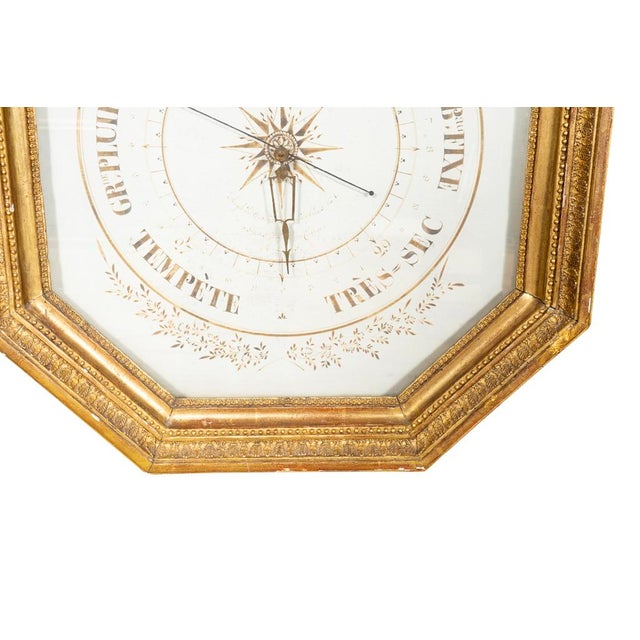 Early 19th Century Charles X Giltwood Barometer For Sale - Image 5 of 11