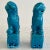 Ceramic Ceramic Small Asian Turquoise Foo Dogs - a Pair For Sale - Image 7 of 10