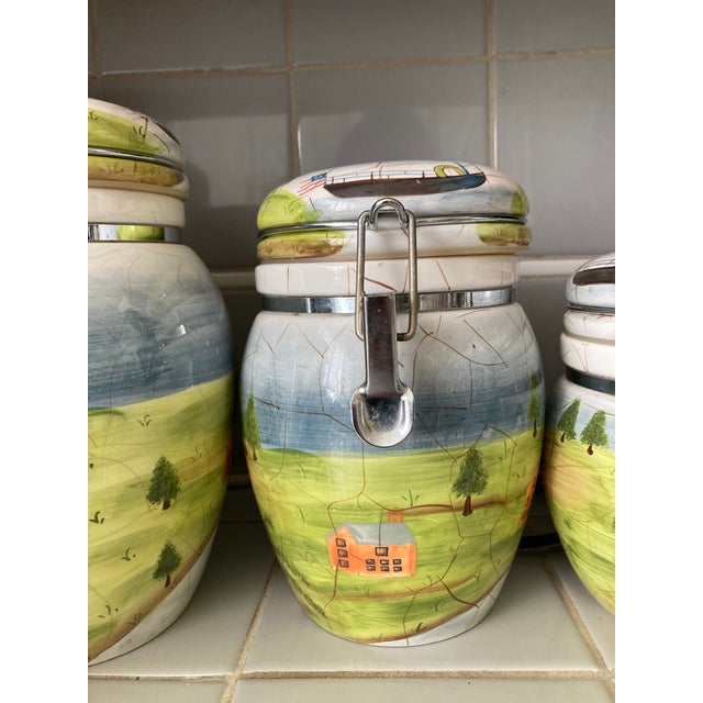 Kitchen Ceramic Storage Canisters - Set of Three For Sale - Image 12 of 14