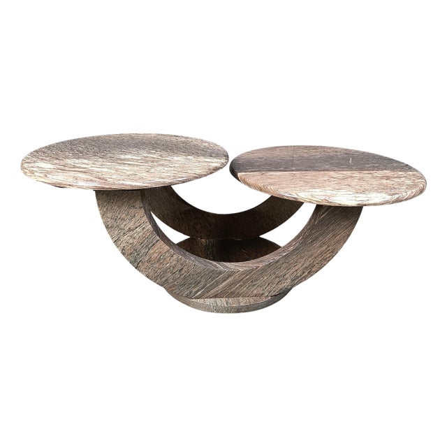 Vintage Marble 2-Tier Coffee Table, 1970s For Sale