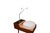 1950s George Nelson Herman Miller Walnut Planter Lamp Table Model 4634-L For Sale - Image 5 of 11
