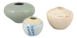 Small Ceramic Vases, Korea, 19th Century-20th Century, Set of 3