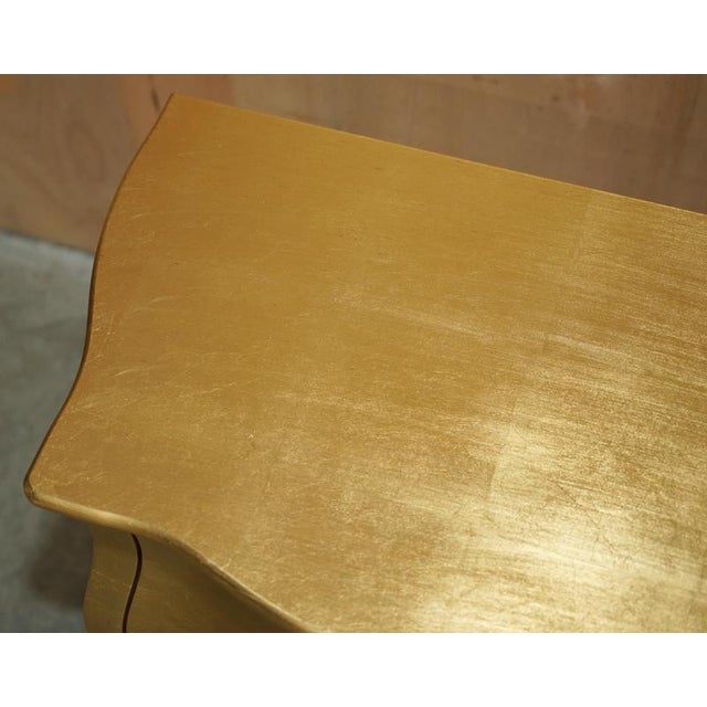 24CT Gold Leaf Canova Nightstands by Fendi Casa, Set of 2 For Sale - Image 5 of 18