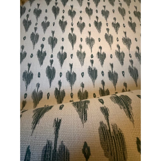 2020s Peter Fasano Darta Linen Fabric 9 Yards Dar9 - Cyan For Sale - Image 5 of 9