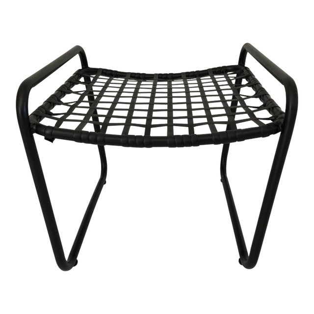 Midcentury Style Tropitone Ottoman Decor-Paint Black For Sale