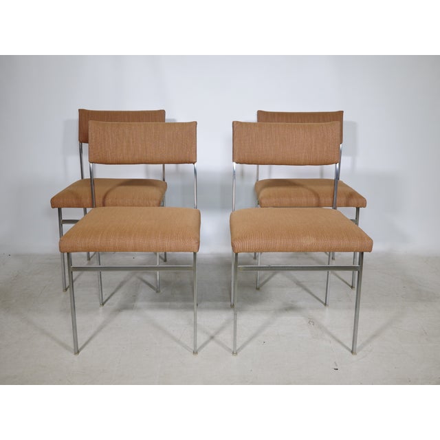 Mid-Century Chairs in Chrome and Fabric, 1970s, Set of 4 For Sale - Image 10 of 18