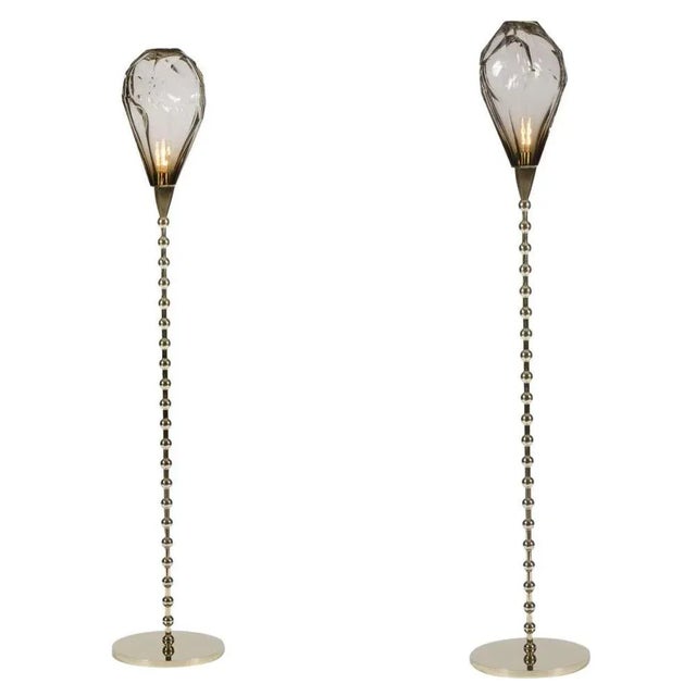 Adamas Floor Lamps by Emilie Lemardeley, Set of 2 For Sale - Image 6 of 6