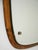 Scandinavian Ovoid Mirror in Oak, 1960s For Sale - Image 6 of 8