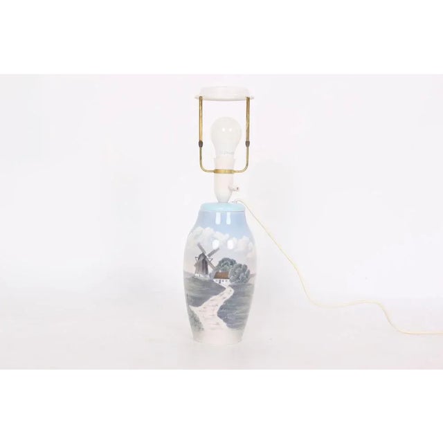 Bing & Grondahl Model 8695 /243 Vase Table Lamp from Bing & Grondahl, 1940s For Sale - Image 4 of 11