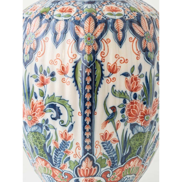 Dutch Delft Ceramic Table Lamp from Royal Tichelaar Makkum, 1940s For Sale - Image 4 of 15