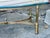 Italian Vintage 1960s Oval Italian Solid Brass & Glass Top Coffee Table For Sale - Image 3 of 8