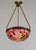 French Art Deco Pendant Light by Galle - 1925 Cameo Gallé Chandelier France For Sale - Image 12 of 17