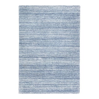 Dash & Albert by Annie Selke Nordic Blue Loom Knotted Rug, 2'6" x 8' For Sale