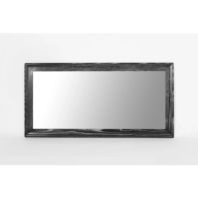 Mid-Century Modern Modernist Limed Oak Rectangular Mirror, Circa 1960s For Sale - Image 3 of 9