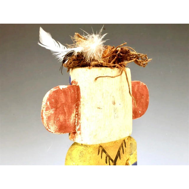 Wood Painted Wood Kachina Style Figure (#1) For Sale - Image 7 of 10