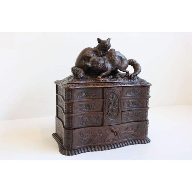 Antique Black Forest Jewelry Box in Fruitwood, 1880 For Sale - Image 16 of 18