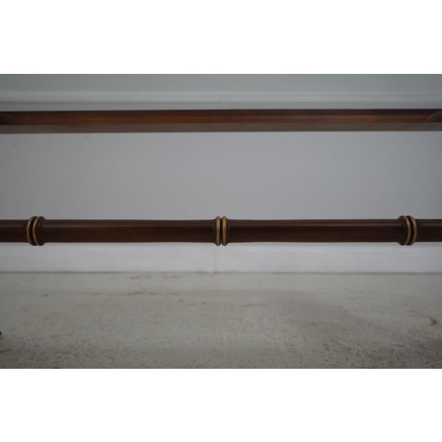 Brown Ej Victor Glass Top Regency Style Coffee Table For Sale - Image 8 of 15