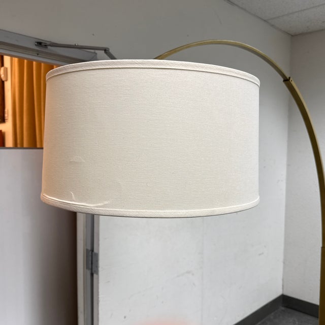 Black Restoration Hardware Modern Arc Floor Lamp + Black Marble For Sale - Image 8 of 12