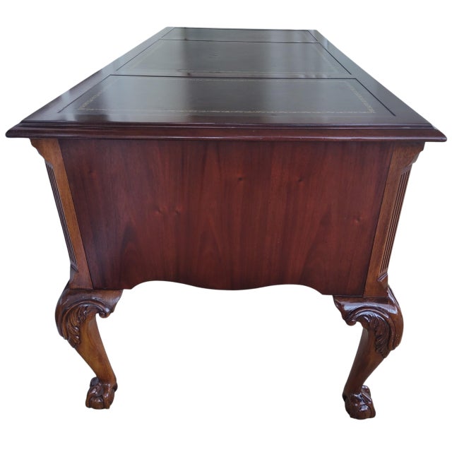 Brown 1980s Hekman Writing Desk For Sale - Image 8 of 13