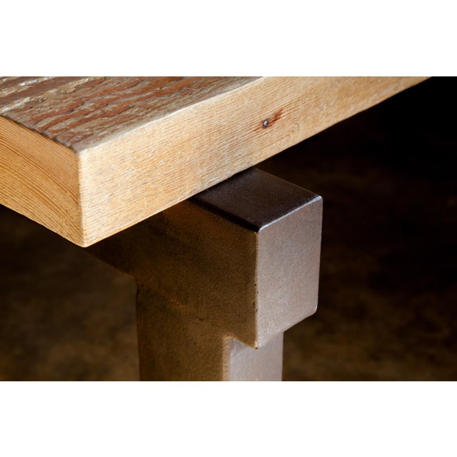 Artisan Modern Organic Rough Luxe Platform Bench For Sale - Image 10 of 13