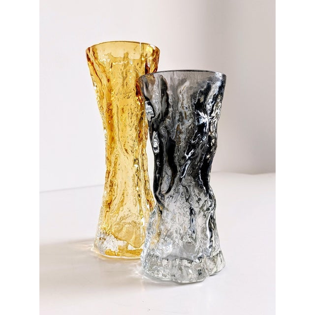 Brutalist Art Glass Vases by Kurt Wokan for Ingrid Glashütten, 1970s, Set of 2 For Sale - Image 15 of 16