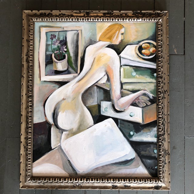Original Stewart Ross Female Nude Interior Painting For Sale In Philadelphia - Image 6 of 6