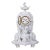 White Late 19th Century Art Nouveau Bisque Porcelain Mantel Clock For Sale - Image 8 of 10
