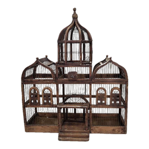 French Country Pavilion Aviary Cage With Removable Tin Debris Tray