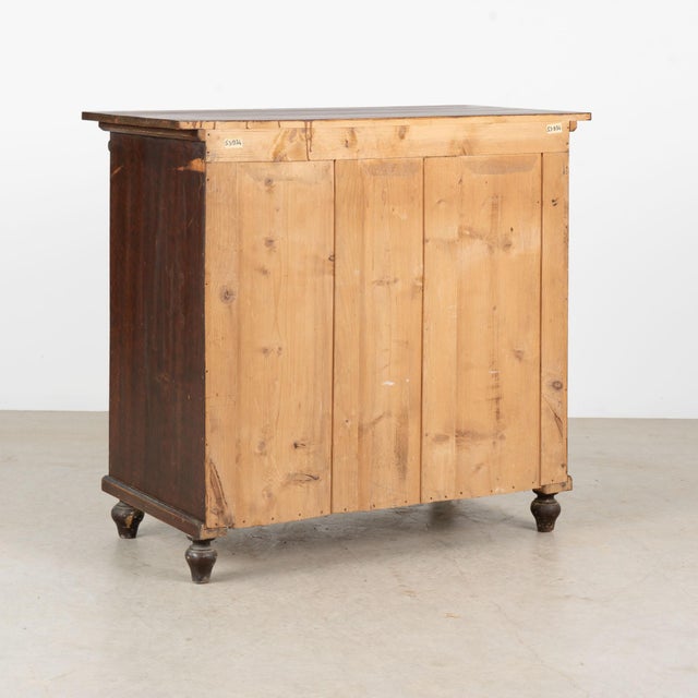 19th Century Hungarian Original Hand-Painted Pine Chest of Three Drawers For Sale - Image 16 of 16
