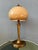 Metal Vintage Mushroom Table Lamp with Brass Base For Sale - Image 7 of 11