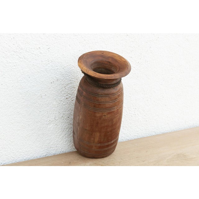 Slim Antique Wooden Milk Pot For Sale - Image 4 of 6