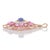 Boho Chic VRJewels Multi-Sapphire Pendant in 18k Rose Gold For Sale - Image 3 of 5