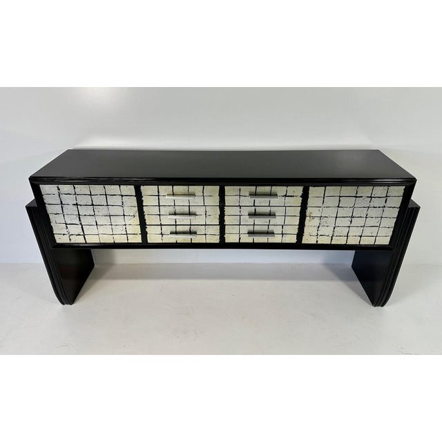 Leaf Sideboard in Black and Silver, 1950s For Sale - Image 4 of 11