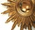 French Gilt Sunburst or Starburst Mirror (Diameter 25 3/4) For Sale In Austin - Image 6 of 12