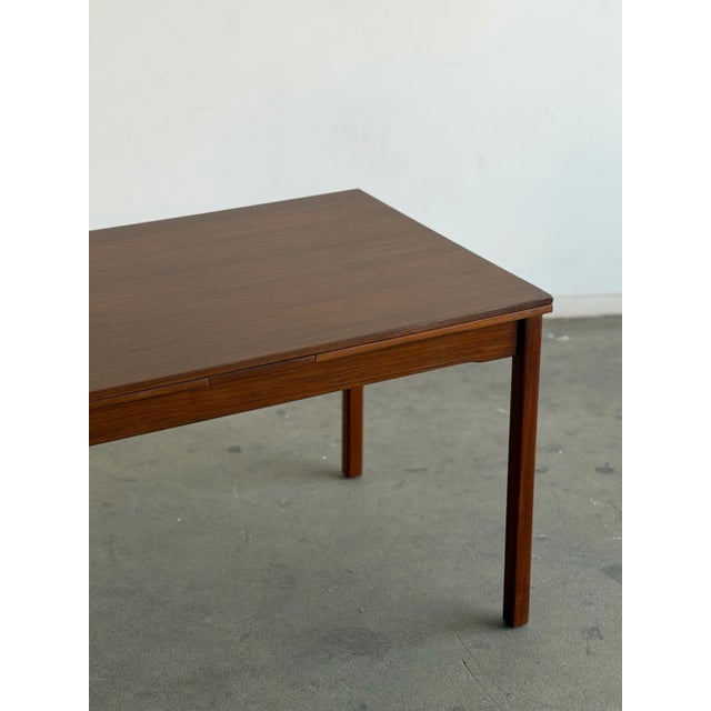 Mid-Century Modern Danish Teak Extendable Dining Table For Sale - Image 3 of 10