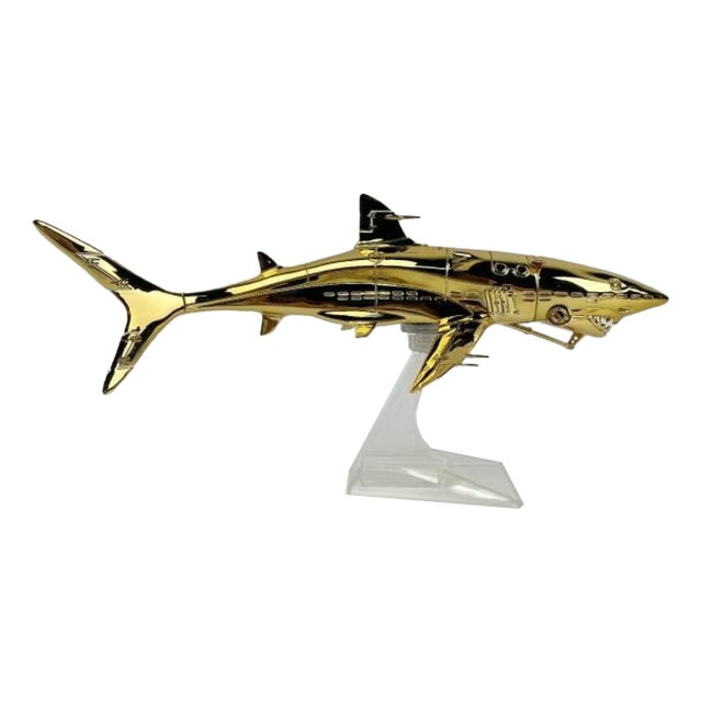 Hajime Sorayama, Sorayama Shark Gold, Vinyl & ABS Sculpture For Sale